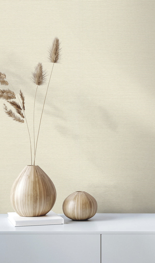 Varna Linen Textured Wallpaper in Linen - York HW3663R