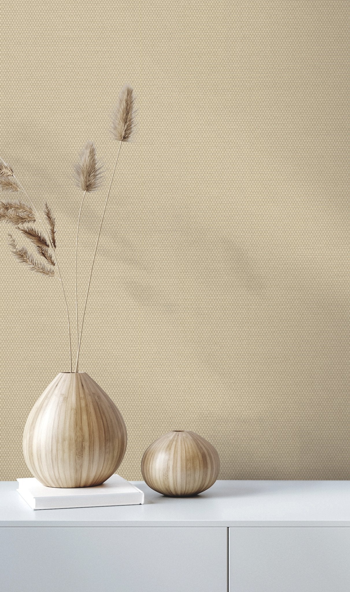Varna Light Beige Textured Wallpaper - York HW3665R