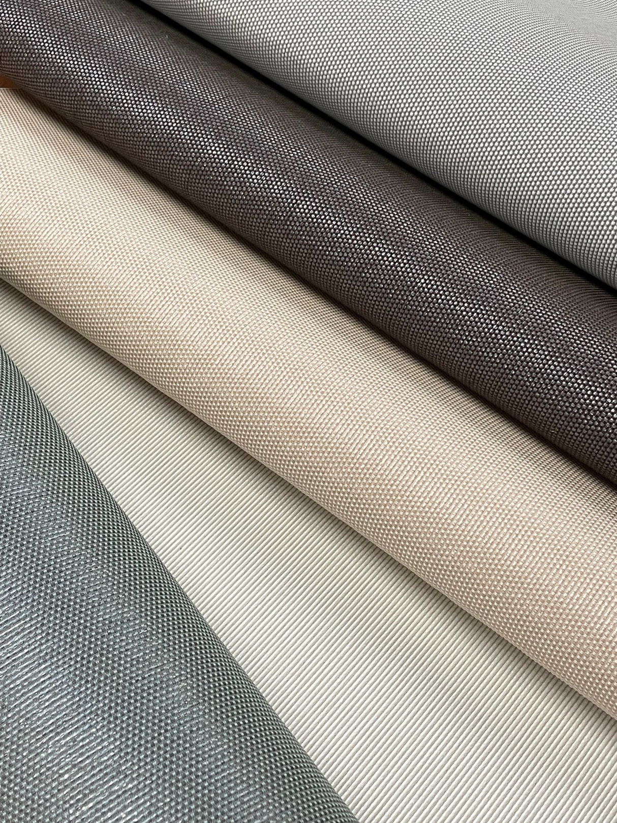 Varna Husky Grey Textured Wallpaper with Woven Dot Pattern - York HW3667R