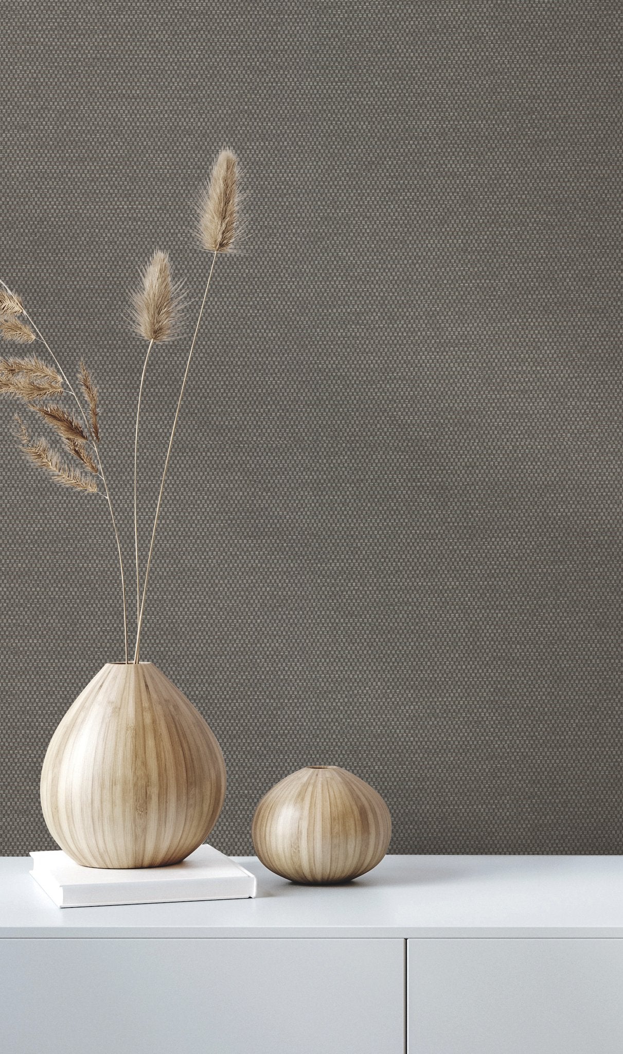 Varna Knight Textured Wallpaper in Grey Woven Pattern - York HW3670R