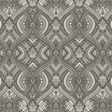 Ogee Black Peel and Stick Wallpaper by Hoopla Walls - HWA1035PU