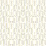 Retro Arch Cream Peel and Stick Wallpaper by Hoopla Walls - HWA1066PU