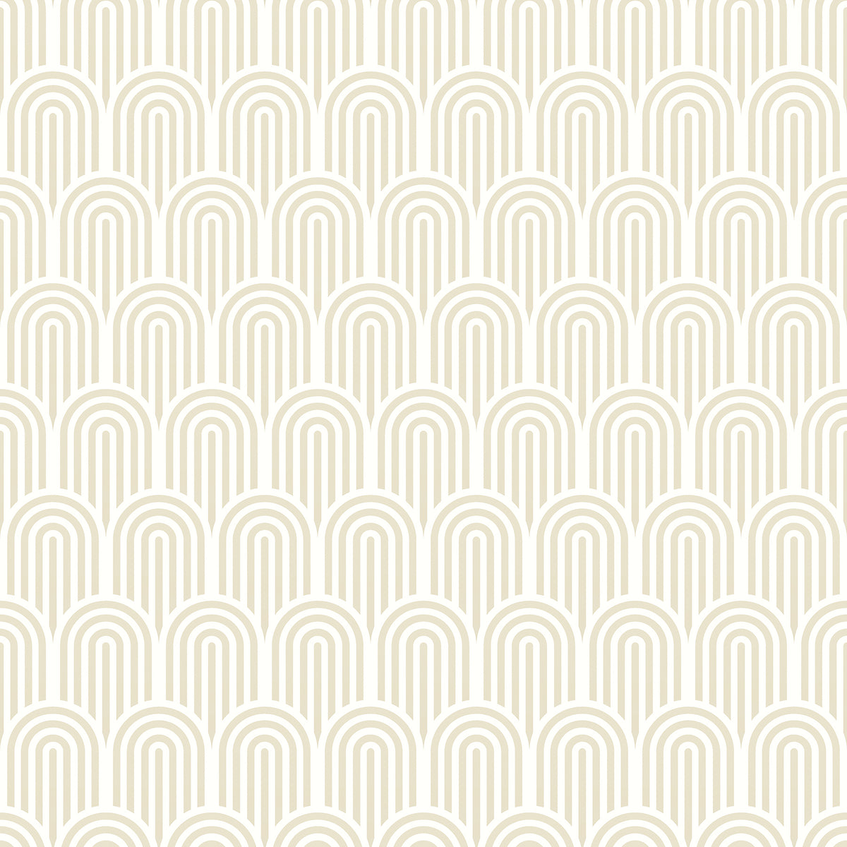 Retro Arch Cream Peel and Stick Wallpaper by Hoopla Walls - HWA1066PU