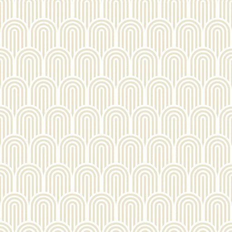 Retro Arch Cream Peel and Stick Wallpaper by Hoopla Walls - HWA1066PU