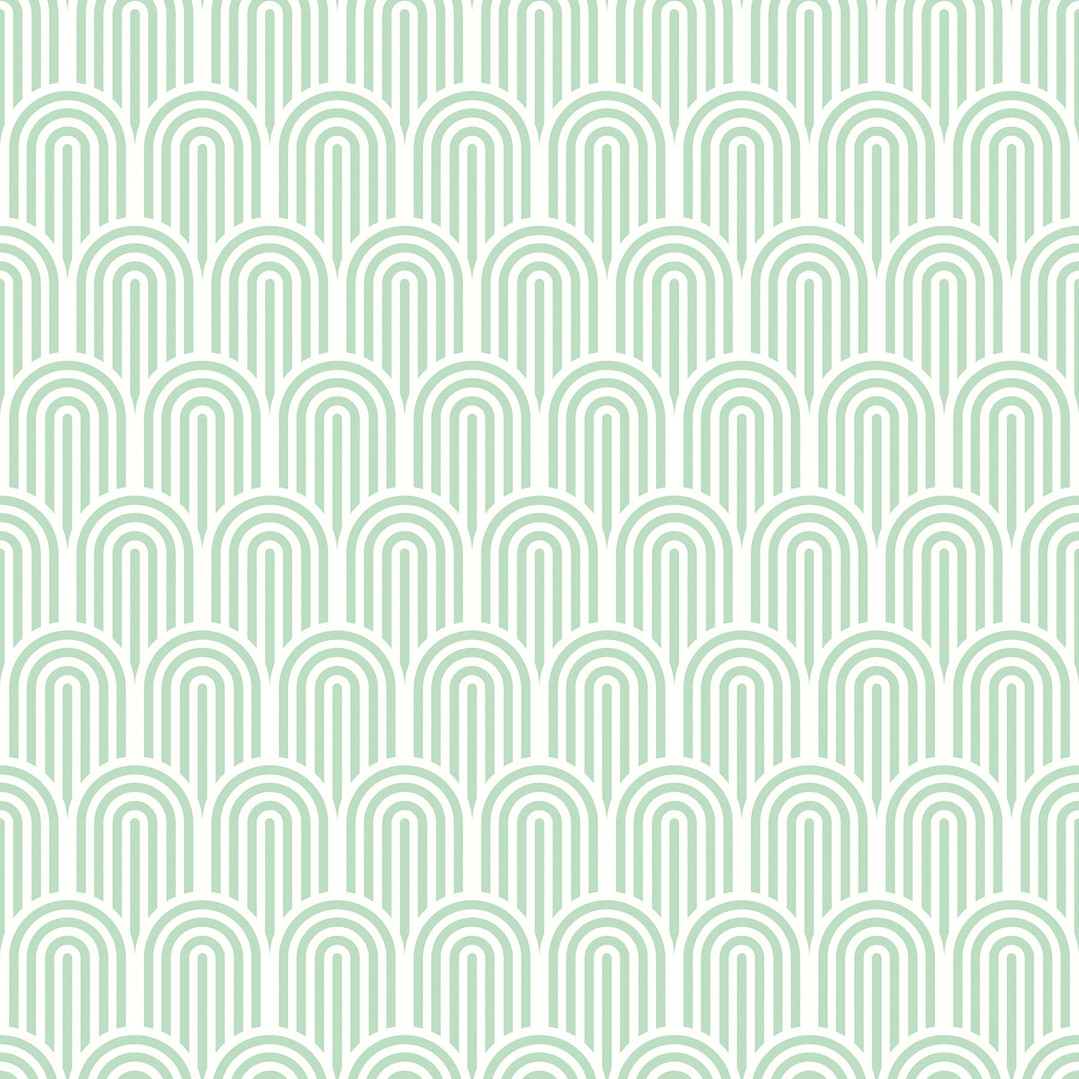 Retro Arch Mint Green Peel and Stick Wallpaper by Hoopla Walls - HWA1070PU