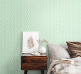 Retro Arch Mint Green by Hoopla Walls Retro Geometric Fully Removable Peel and Stick Non Woven Wallpaper Roll 19.7 in x 18 ft - HWA1070PU