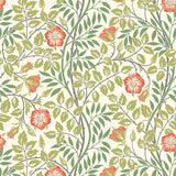 Rosehip Trail Coral Pink Peel and Stick Wallpaper by Hoopla Walls - HWA1098PU
