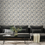 Chunky Flower Black & White by Hoopla Walls Modern Botanical Peel and Stick Removable Wallpaper - HWA1150PU