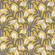 Chunky Flower Mustard Peel and Stick Wallpaper by Hoopla Walls - HWA1154PU