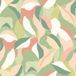 Leafy Patchwork Olive & Blush Peel and Stick Wallpaper by Hoopla Walls - HWA1160PU