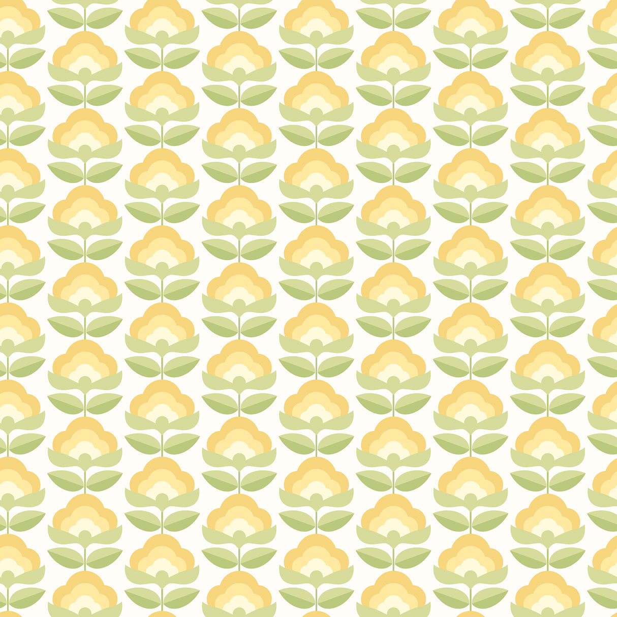 Retro Flower Sunshine Peel and Stick Wallpaper by Hoopla Walls - HWA1170PU