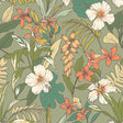 Oasis Olive and Citrus Peel and Stick Wallpaper by Hoopla Walls - HWA1204PU