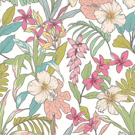 Oasis Apple and Rose Peel and Stick Wallpaper by Hoopla Walls - HWA1207PU