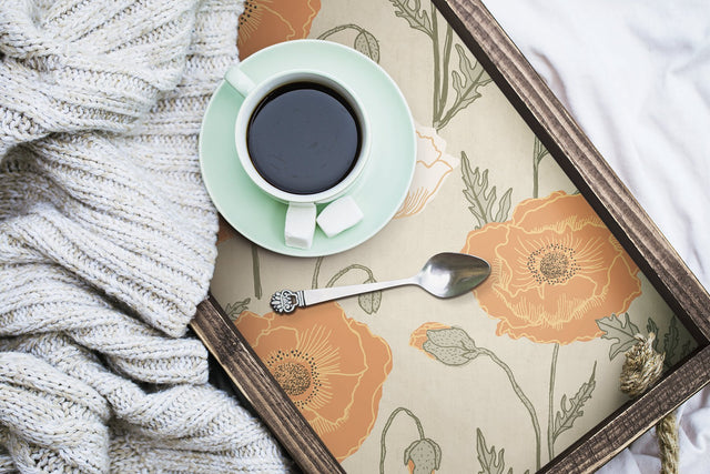Poppy Field Spice Peel & Stick Wallpaper with Bohemian Botanical Floral Pattern - NuWallpaper JHS5026