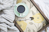 Poppy Field Aqua Peel & Stick Wallpaper with Bohemian Botanical Flower Pattern - Brewster JHS5027