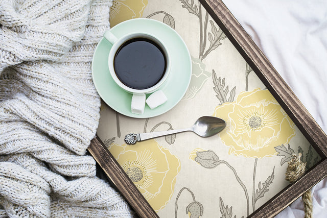 Poppy Field Aqua Peel & Stick Wallpaper with Bohemian Botanical Flower Pattern - Brewster JHS5027