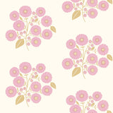 StrawFlower Lilac Sienna Peel & Stick Wallpaper with Bohemian Botanical Floral Pattern - NuWallpaper JHS5029