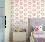 StrawFlower Lilac Sienna Peel & Stick Wallpaper with Bohemian Botanical Floral Pattern - NuWallpaper JHS5029