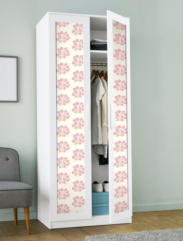 StrawFlower Lilac Sienna Peel & Stick Wallpaper with Bohemian Botanical Floral Pattern - NuWallpaper JHS5029
