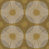 Superbloom Mustard Peel & Stick Wallpaper with Bohemian Medallions - NuWallpaper JHS5035