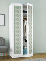 Superbloom Aqua Chocolate Peel & Stick Wallpaper with Bohemian Medallions - NuWallpaper JHS5036