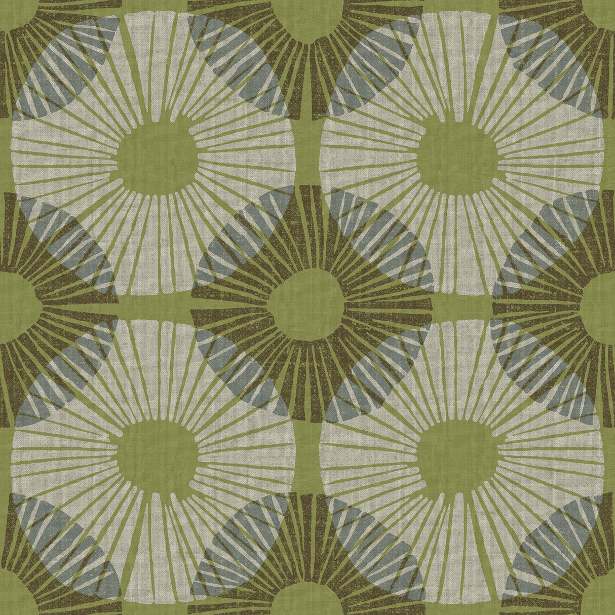 Superbloom Lime Peel & Stick Wallpaper with Bohemian Medallions Pattern - JHS5037