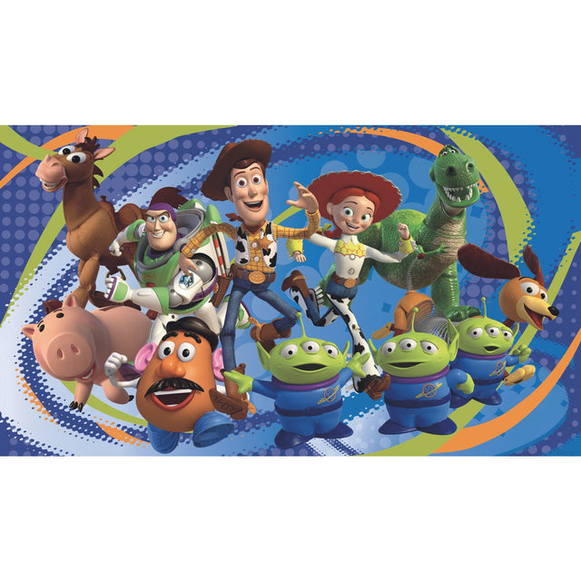 Toy Story 3 Multicolor Chair Rail Wall Mural with Whimsical Licensed Novelty Style - York JL1204M