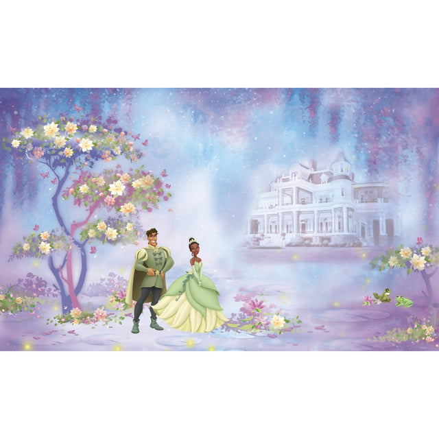 Princess & Frog Chair Rail Multicolor Wall Mural with Disney Princess Scene - York JL1206M