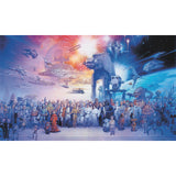 Star Wars Saga Chair Rail Wall Mural, Multicolor with Character Collage Novelty - York JL1230M