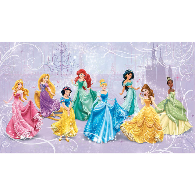 Disney Princess Royal Debut Multicolor Spray and Stick Prepasted Wall Mural - York JL1280M