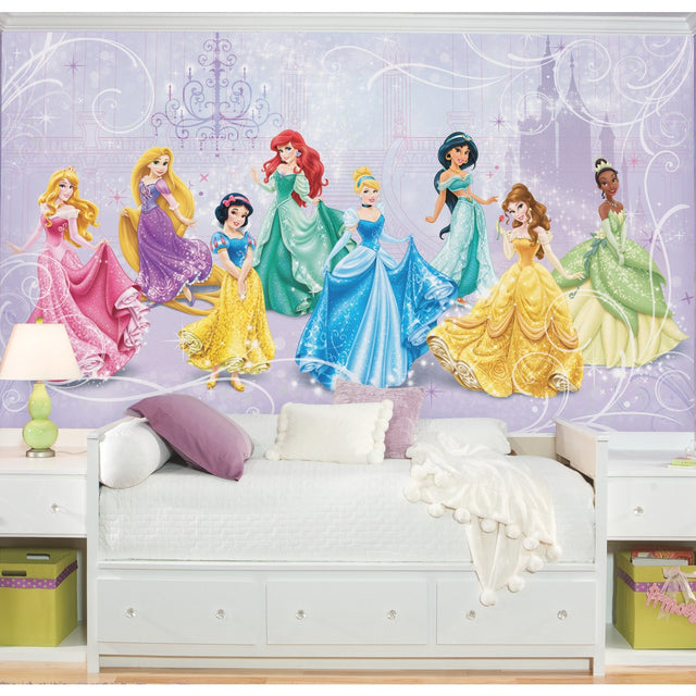 Disney Princess Royal Debut Multicolor Spray and Stick Prepasted Wall Mural - York JL1280M