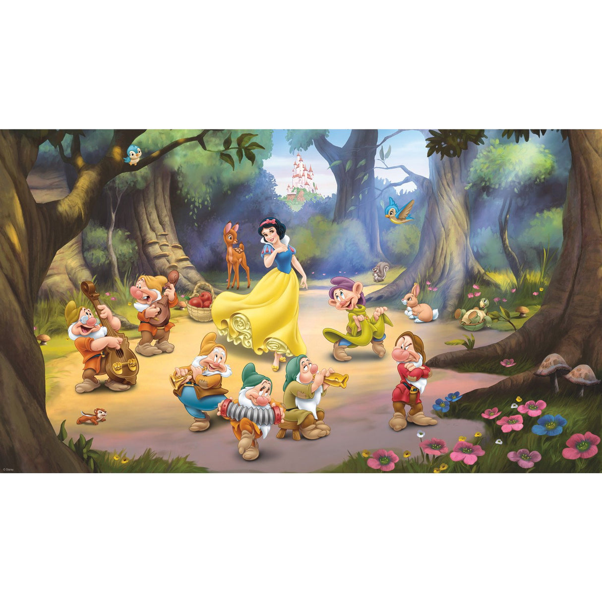 Snow White and the Seven Dwarfs Multicolor XL Spray and Stick Wall Mural - York JL1281M
