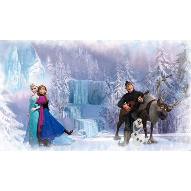 Frozen Blue Chair Rail Wall Mural with Disney Licensed Kids Novelty Style - York JL1321M