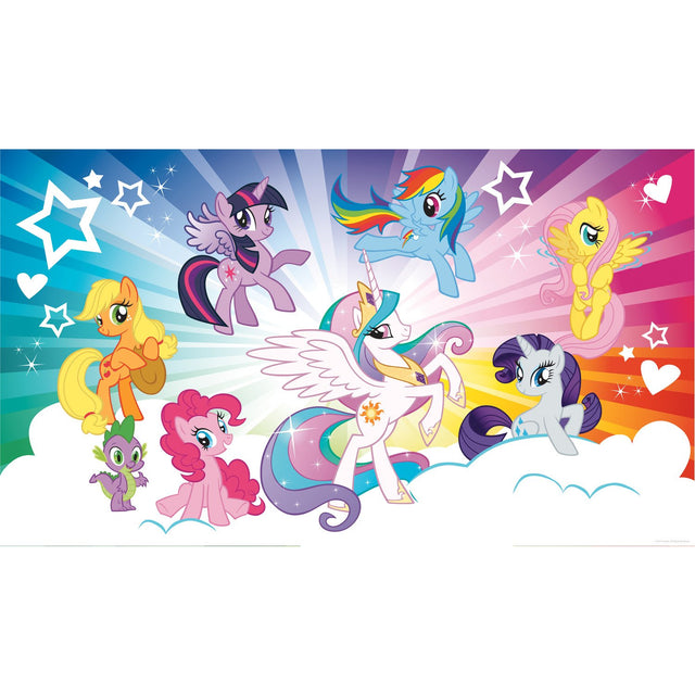 My Little Pony Cloud Multicolor XL Chair Rail Prepasted Wall Mural - York JL1335M