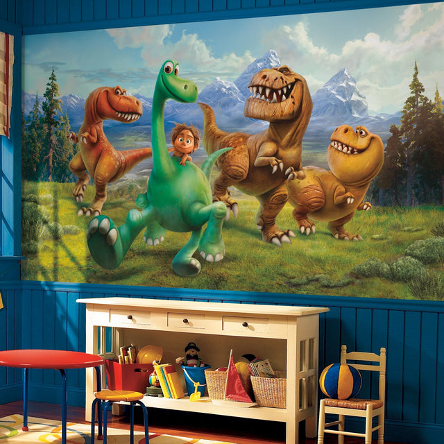 The Good Dinosaur Multicolor XL Chair Rail Wall Mural with Whimsical Licensed Novelty Pattern - York JL1372M