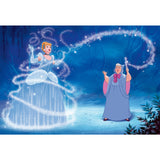 Disney Princess Cinderella Magic Multicolor XL Chair Rail Wall Mural, Whimsical Licensed Novelty - York JL1375M