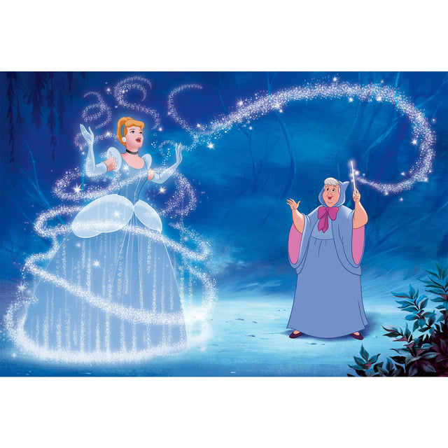 Disney Princess Cinderella Magic Multicolor XL Chair Rail Wall Mural, Whimsical Licensed Novelty - York JL1375M