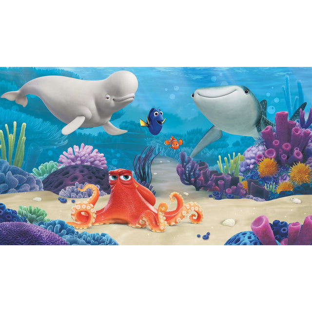 Finding Dory Multicolor XL Chair Rail Prepasted Wall Mural, Whimsical Licensed Novelty - York JL1384M
