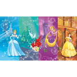 Disney Princess Scenes Multicolor XL Chair Rail Wall Mural with Whimsical Licensed Novelty Pattern - RoomMates JL1391M