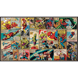 Marvel Comic Panel XL Chair Rail Multicolor Wall Mural with Vintage Comic Pattern - York JL1398M
