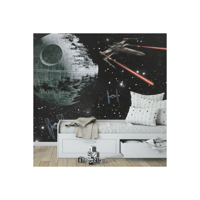 Star Wars Classic Vehicles XL Chair Rail Multicolor Mural with Licensed Whimsical Novelty Style - York JL1399M