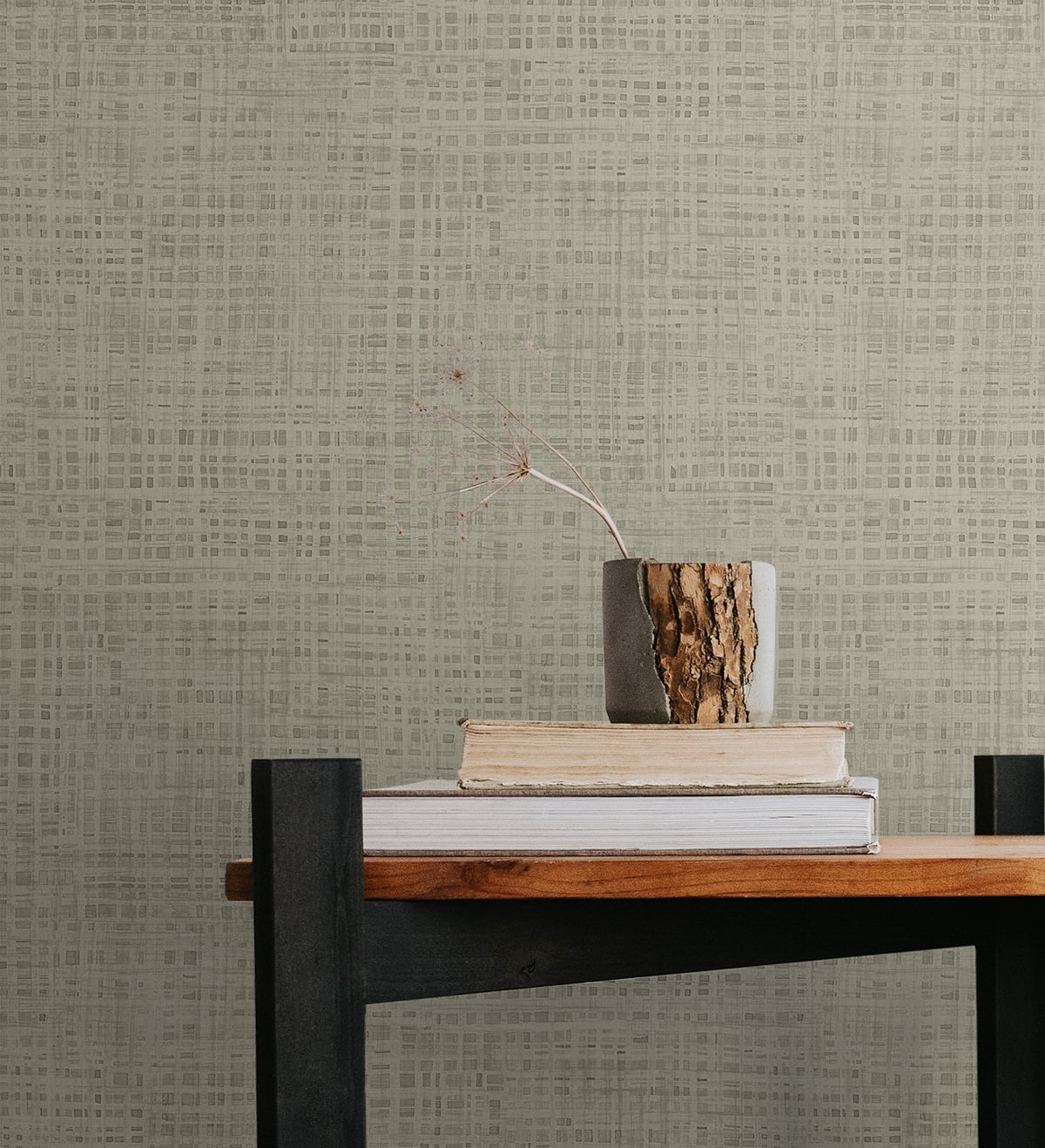 Ami Taupe by Japandi Style Textured Linen Wallpaper – Seabrook Designs JP10106