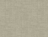 Seabrook Designs Ami wallpaper in taupe with a subtle woven linen texture pattern.
