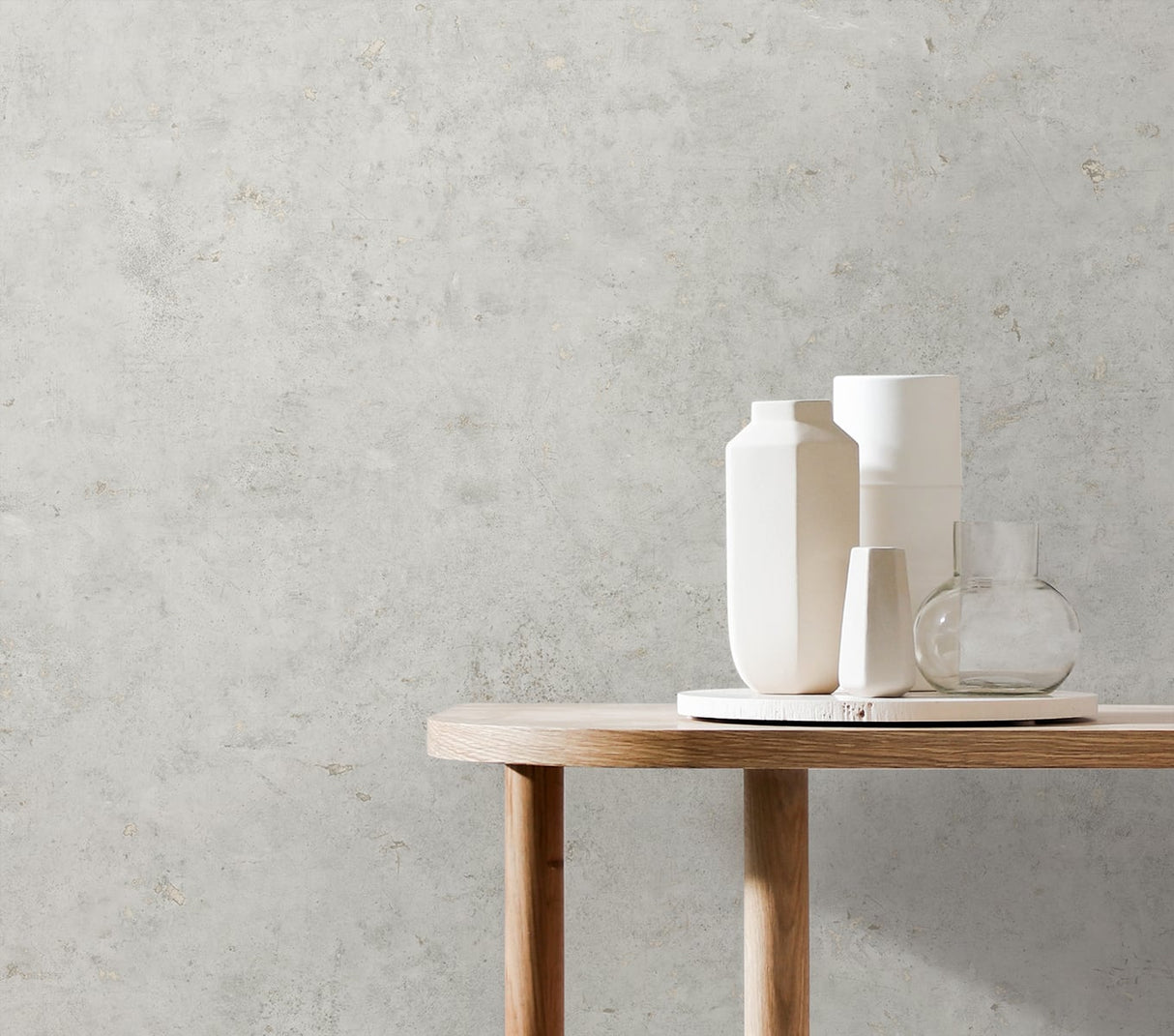 Hana Polished Stone & Metallic Champagne by Japandi Style Faux Stone Vinyl Wallpaper – Seabrook Designs JP10208