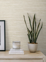 Rina Linen by Japandi Style Faux Grasscloth Wallpaper – Seabrook Designs JP10307