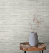 Mei Stringcloth Argos Grey by Japandi Style Textured Weave Wallpaper – Seabrook Designs JP10408