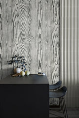 Nina Salt & Pepper by Japandi Style Wood Grain Wallpaper – Seabrook Designs JP10510