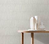Naomi Hemp and Grey by Japandi Style Striped Wallpaper – Seabrook Designs JP10610