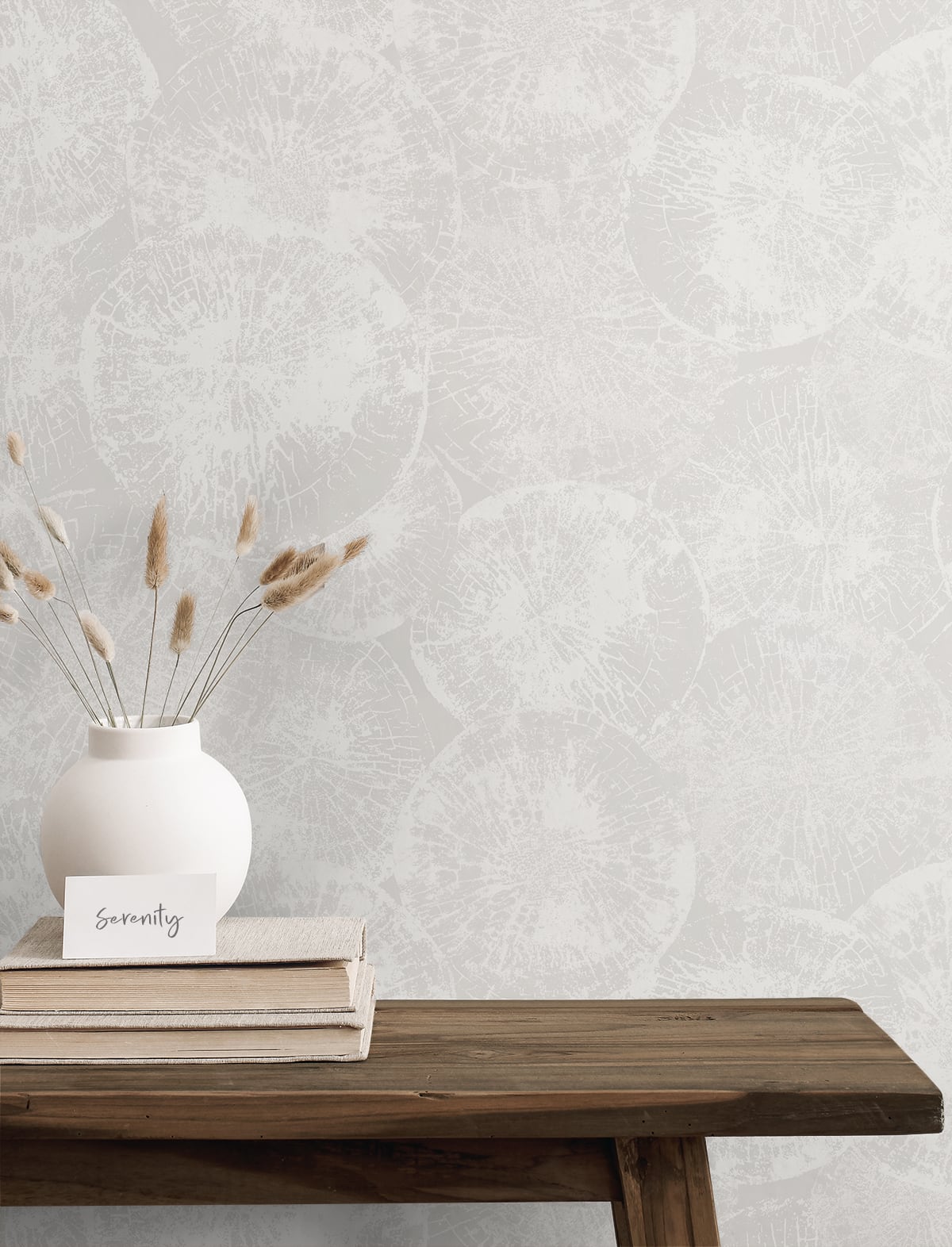 Eren Fog Grey by Japandi Style Rustic Abstract Wallpaper – Seabrook Designs JP10700