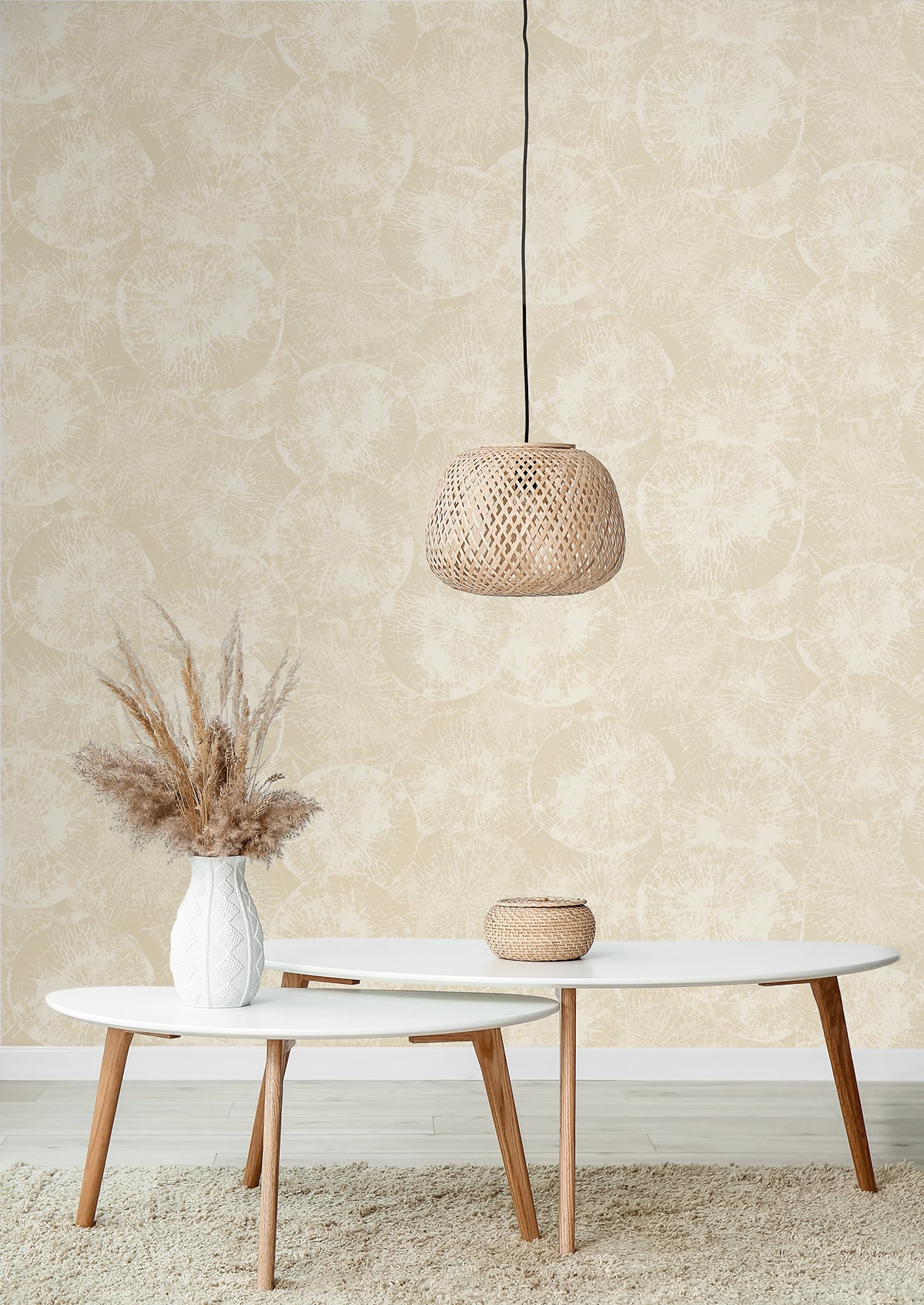 Eren Soft Beige by Japandi Style Abstract Wallpaper – Seabrook Designs JP10705
